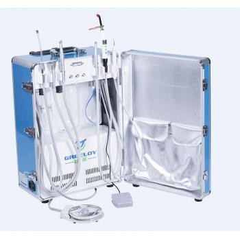 Greeloy® GU-P206 Unidad Dental Portátil con compresor de aire + Escariador + Lamparas de Fotocurado