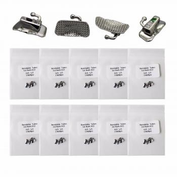 5 kits Tubos bucales de ortodoncia dentales 1st 2nd Molar Bondable MBT Roth Slot 022