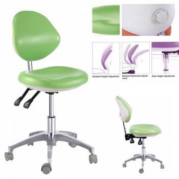 Taburetes de dentista dental médica de cuero de PU Silla móvil de taburete de médico QY600D