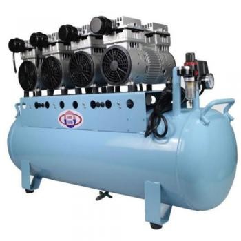 150L dental Compresor de aire silencioso sin aceite 600 L / min 1-Conducir-8 Estable BD-204