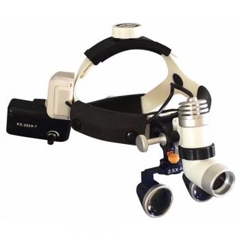 3W Frontoluz Quirurgico Led KD202A-7 con lupa dental 2,5 x 420 mm FD-503G